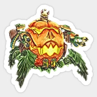 Overwatch Wrecking Ball Jack O Lantern Sticker